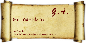 Gut Adrián névjegykártya